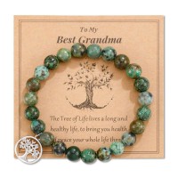 Grandma Gifts, Gifts for Grandma Tree of Life Bracelet Grandma Birthday Gifts for Grandma Grandmother LE001-green