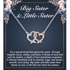 Sister Gifts, Unique Big Little Sister Birthday Christmas Mother'S Day Gifts From Sister Necklaces LAVEIR-L0008-bl sis