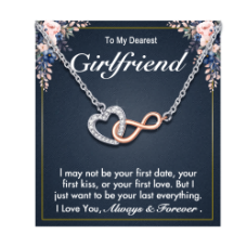 Gifts for Girlfriend, Christmas Best Valentines Day Birthday Gifts for Her Romantic Love Necklace for Girlfriend-L0004-girlfriend-a