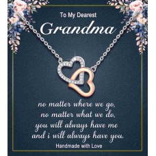 Gifts for Grandma, Best Great Grandma Christmas Birthday Gift Necklace for Grandmother from Granddaughter-L0005-grandma-c