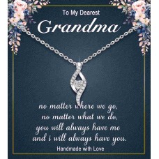 Gifts for Grandma, Best Great Grandma Christmas Birthday Gift Necklace for Grandmother from Granddaughter-L0005-grandma-b