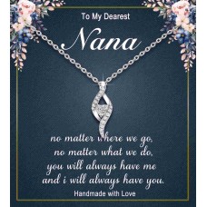 Gifts for Nana, Best Great Nana Christmas Birthday Gift Necklace-L0006-nana-b