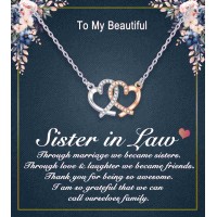 Sister in Law Gifts, Christmas Sister in Law Mothers Day Gifts Necklace LAVEIR-L0008-sis in law