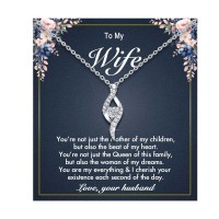 Gifts for Wife, LAVEIR Anniversary Romantic Birthday Valentines Day Wife Necklace Gift for Her From Husband-L0002-wife-b